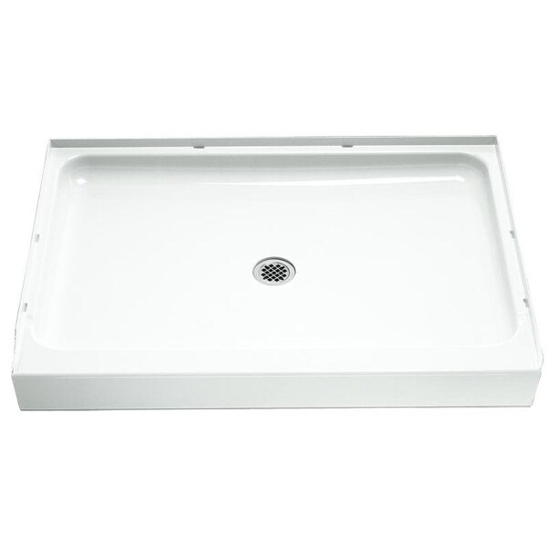 Sterling Ensemble Shower Base, 48 in L, 34 in W, 512 in H, Vikrell